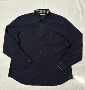 Camicia BURBERRY classica blu navy XXL 2XL - Foto 1 di 15