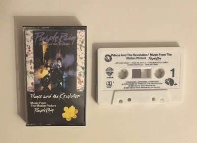 Prince & The Revolution Purple Rain Cassette White Shell VG 1984 W4 25110 Retro - Image 1 of 4