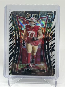 2024 Panini Select Dominick Puni Premier Level Zebra Prizm RC 49ers - Bild 1 von 2