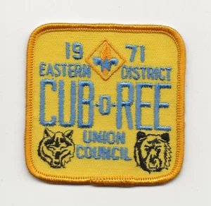 UNION COUNCIL N.J. / 1971 CUB o REE patch EASTERN DIST. Boy Scout BSA A142/B-70 - Picture 1 of 2