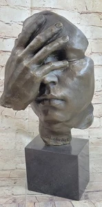 Escultura moderna de bronce de mediados de siglo de Salvatore Dalí de un hombre con diseño muy genial - Imagen 1 de 10