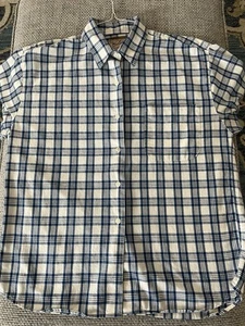 Woolrich Karo Karo Flanell Button Down Hemd Damen Medium 100% Baumwolle Blau - Bild 1 von 8