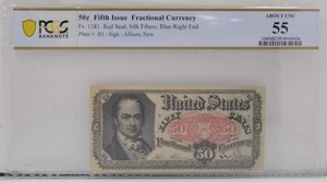 50c Fifth Issue Fractional Currency PCGS Banknote AU55 Red Seal FR 1381 - Picture 1 of 5