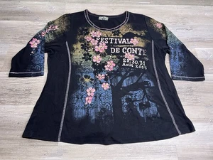 Vintage Y2k Vanilla Sugar Damen T-Shirt Gr. 3X schwarz Festival de Conti Parisian - Bild 1 von 9