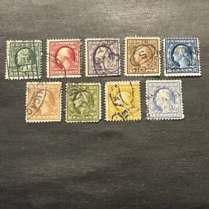 US Stamps Scott #374-82 used Ng 1910-11 Regular Issue - Picture 1 of 2