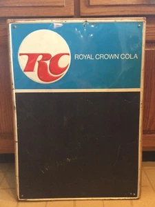 Royal Crown Cola Schild Kreidetafel Menü Soda Schild RC geprägt selten sehr guter Zustand - Bild 1 von 4