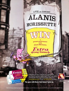 EXTRA GUM AD #36 MAGAZINE promo AD 2004 ALANIS MORISETTE - Picture 1 of 2