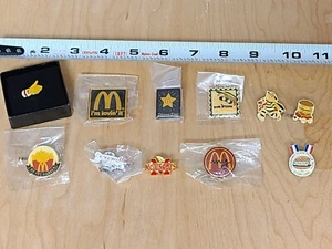 McDonalds Pins 10 Lot We Fry Harder, Creweee, Burglar, Crew First Year pin 4A - Picture 1 of 24