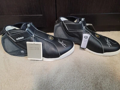 Zapatos Tracy McGrady Autografiados Firmados Adidas Houston Rockets Foto 1 de 4