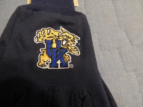 Kentucky University Wildcats Sport Utility Gloves New With Tags Sewn Logo Cover