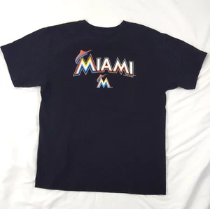 Camiseta Miami Marlins Juvenil XL Adulto S Negra con Gráfico, ¡Excelente Estado! - Imagen 1 de 3