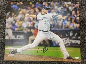 CY Young Pitcher CORBIN BURNES Signed 16x20 Canvas AUTO - JSA Orioles Brewers - Picture 1 of 12