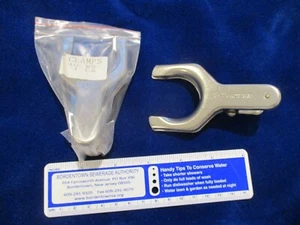 Two (2) Rotary Evaporator Receiving Flask CLAMPS, stainless steel No. 40 - 18/8 - Foto 1 di 6