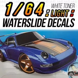 Maßstab 1:64 Porsche 993 / GT2 Kopf Rücklicht Wasserschiebe Aufkleber für Hot - Bild 1 von 5