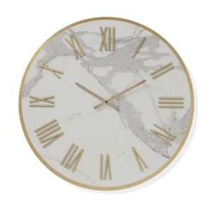 Orologio rotondo in kerlite Bianco con dettagli Rame ANSEL 60 cm - Foto 1 di 1