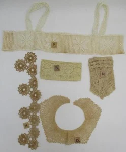 Vtg Antique Lot of Handmade Crochet Tatted Lace Trim Collar Edging Crafts - Picture 1 of 1