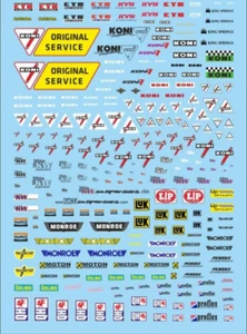 decals decalcomanie 1/43 equipement divers amortisseurs koni monroe luke - Picture 1 of 1