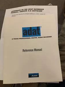 ADAT MK1 Owners Reference Manual. For Black 16 Bit Version - Picture 1 of 1