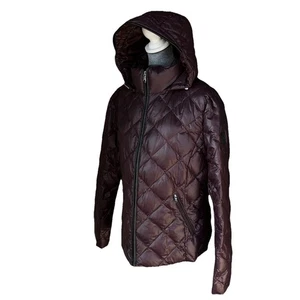 Lauren Ralph Lauren Quilted Down Puffer Jacket Womens Size XL Burgundy Packable - Picture 1 of 17