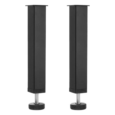 2 Pcs Adjustable Height Center Support Leg, 8" Bed Support Legs, Black - Image 1 of 4