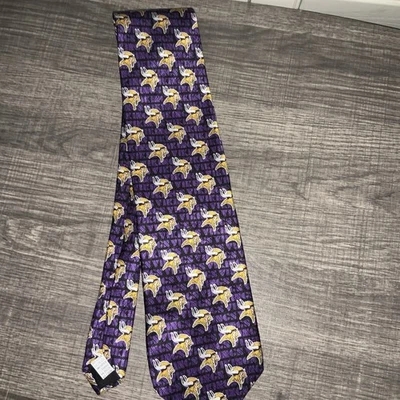 Corbata de seda para hombre Ralph Marlin de la NFL MINNESOTA VIKINGS 2002 Foto 1 de 2