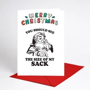 Funny Christmas Card Rude Card Wife Girlfriend Husband Boyfriend size BC0980 - Picture 1 of 3
