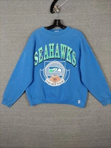 Vintage Seattle Seahawks Sweatshirt Mens Large NFL Football Logo 7 Crewneck 90s - Picture 1 of 8