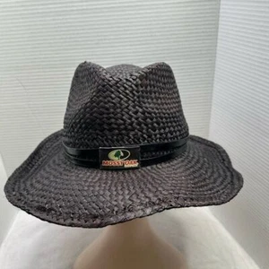 Cappello di paglia nero Paramount outdoor muschio rovere boho western festival - Foto 1 di 10
