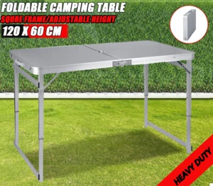 Portable Folding Outdoor Camping Table Picnic Table Bbq 120x60cm - Picture 1 of 8