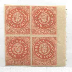 Argentina 1863 5 centavos mint block of 4 - Bild 1 von 1