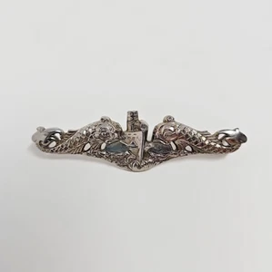 Vietnam War US Navy Submarine EN/NCO Dolphin Badge 2.75" GEMSCO 1/20 10K GF VTG - Picture 1 of 5