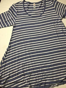 Lularoe Perfect Jeansblau Grau Gestreift Größe XS - Bild 1 von 2