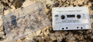 Vintage AC/DC BACK IN BLACK Cassette Tape 1980 Hard Rock Heavy Metal Hair Band - Picture 1 of 3
