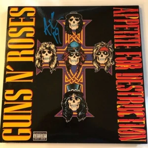 Guns N' Roses firmado por Axl Rose Appetite for Destruction autografiado en persona - Imagen 1 de 2
