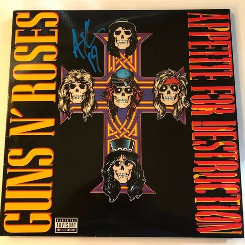 Guns N' Roses Signed By Axl Rose Appetite for Destruction Autographed in Person Cover