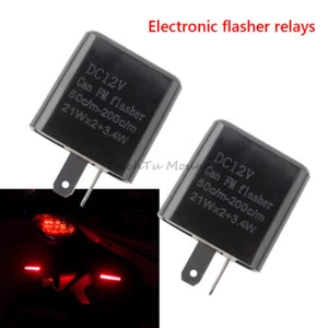 2Pcs 2-Pin Turn Signal Flasher Relay Fix Motorcycle Turn light Indicator Flasher - Picture 1 of 19