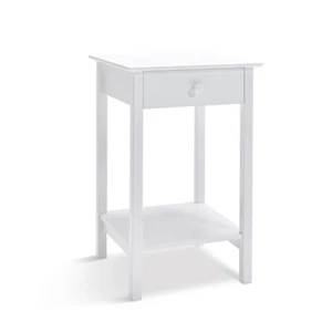 Modern Bedside Table White Wooden Side End Table Living Room Bedroom - Picture 1 of 8