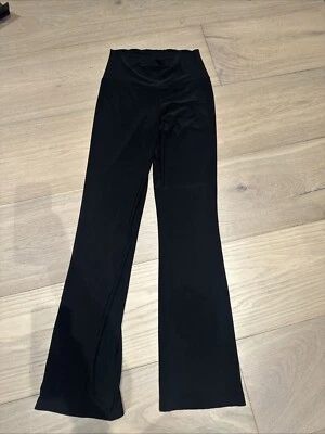 Pantalones acampanados NORMA KAMALI talla jersey elástico pierna recta negros pequeños nuevos con etiquetas Foto 1 de 3