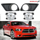 For 2011-2014 Dodge Charger Clear Bumper Fog Lights Lamps+Bulbs Driver&Passenger Dodge Charger