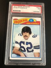 John Fitgerald 1977 Topps Mexican Card #447 Graded PSA 7 NM Cowboys POP 6
