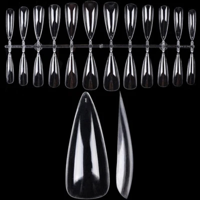 120 Stiletto Press-On Tips Fullcover sehr dünn Clear Nägel Nail Nailart Click-It - Bild 1 von 4