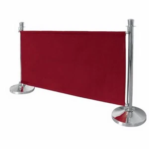 Bolero Canvas Barrier Red Made of Polyester 700(H) x 1430(W) x 20(D)mm - Picture 1 of 6