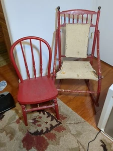 Antique Noble Mansion Farm Rocking chair , Child's Chair - Picture 1 of 3