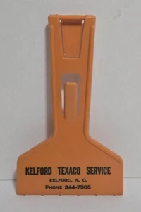 Raschietto ghiaccio finestrino auto stazione garage olio servizio Kelford NC Texaco vintage - Foto 1 di 2