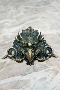 Kleine tibetische Garuda Maske Wandbehang 8 Zoll - Bild 1 von 4