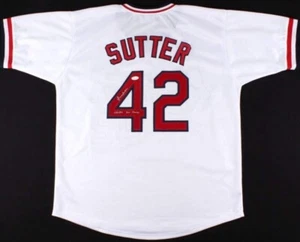 St. Louis BRUCE SUTTER Autographed Custom #42 Jersey - JSA CERTIFIED - DECEASED - Picture 1 of 2