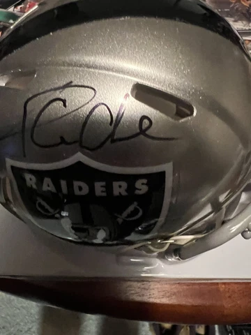 ICE CUBE SIGNED RAIDERS MINI HELMET NWA RAP BECKETT BAS Cover