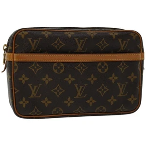 LOUIS VUITTON Monogram Compiegne 23 Clutch Bag M51847 LV Auth am5782 - Picture 1 of 19