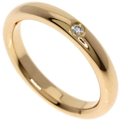 TIFFANY&Co.  Anillo de diamantes 1P banda apilable oro rosa K18 damas [usado] Foto 1 de 4