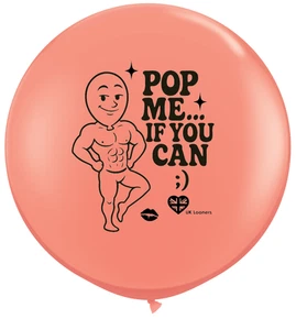POP ME IF YOU CAN GLOBOS GIGANTES DE LÁTEX 36" PULGADAS GLOBO GRANDE LOONER GAY LOONERS - Imagen 1 de 1